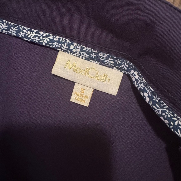 ModCloth Navy Buttoned Skirt - Picture 4 of 5